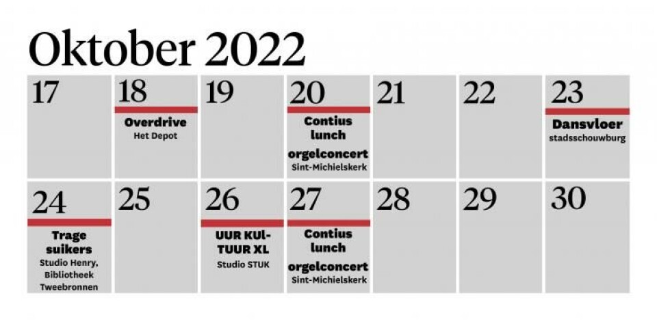 CulTip: 17 - 30 oktober