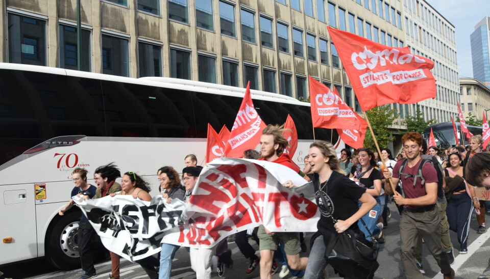 Vorige woensdag trok een grote menigte van studenten en personeel door de straten van Brussel om te betogen.