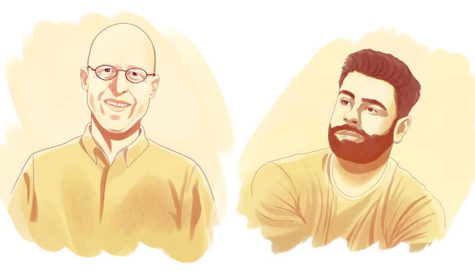 Bert Cornillie en Armin Mola. Bert Cornillie en Armin Mola.
