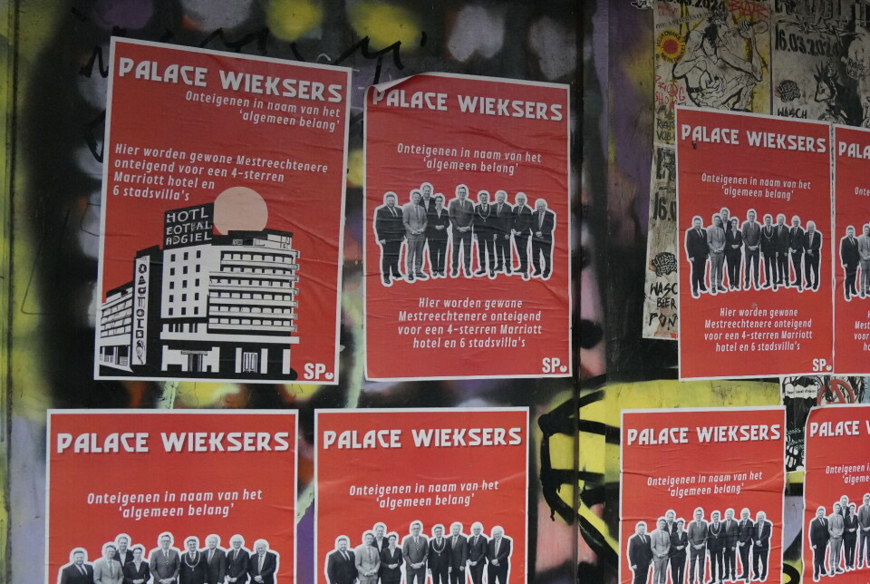 Protest tegen het Palace Hotel