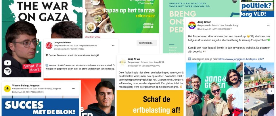 Vlaamse jongerenpartijen gaven 50.000 euro uit aan online-advertenties in 2024